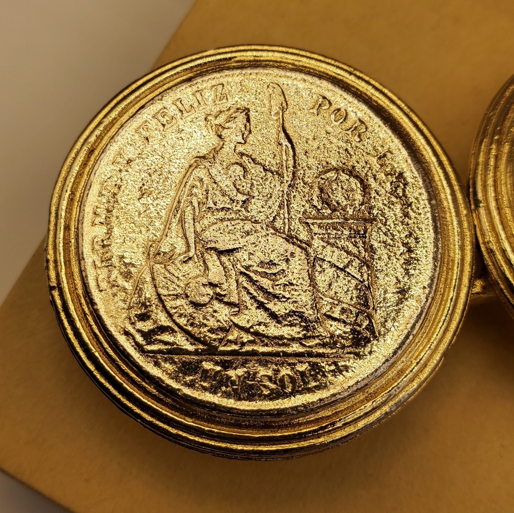 MIMI DI N RARE 1985 Coin Belt Buckle - Picture 6 of 11